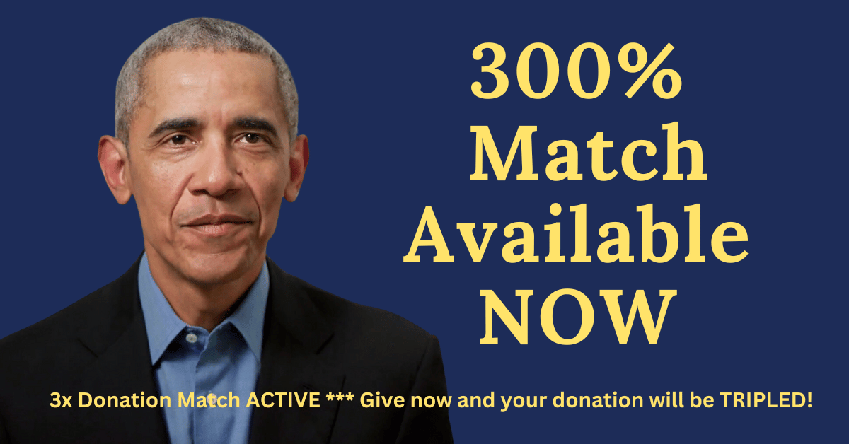 Help Democrats Win! 300% match available now!